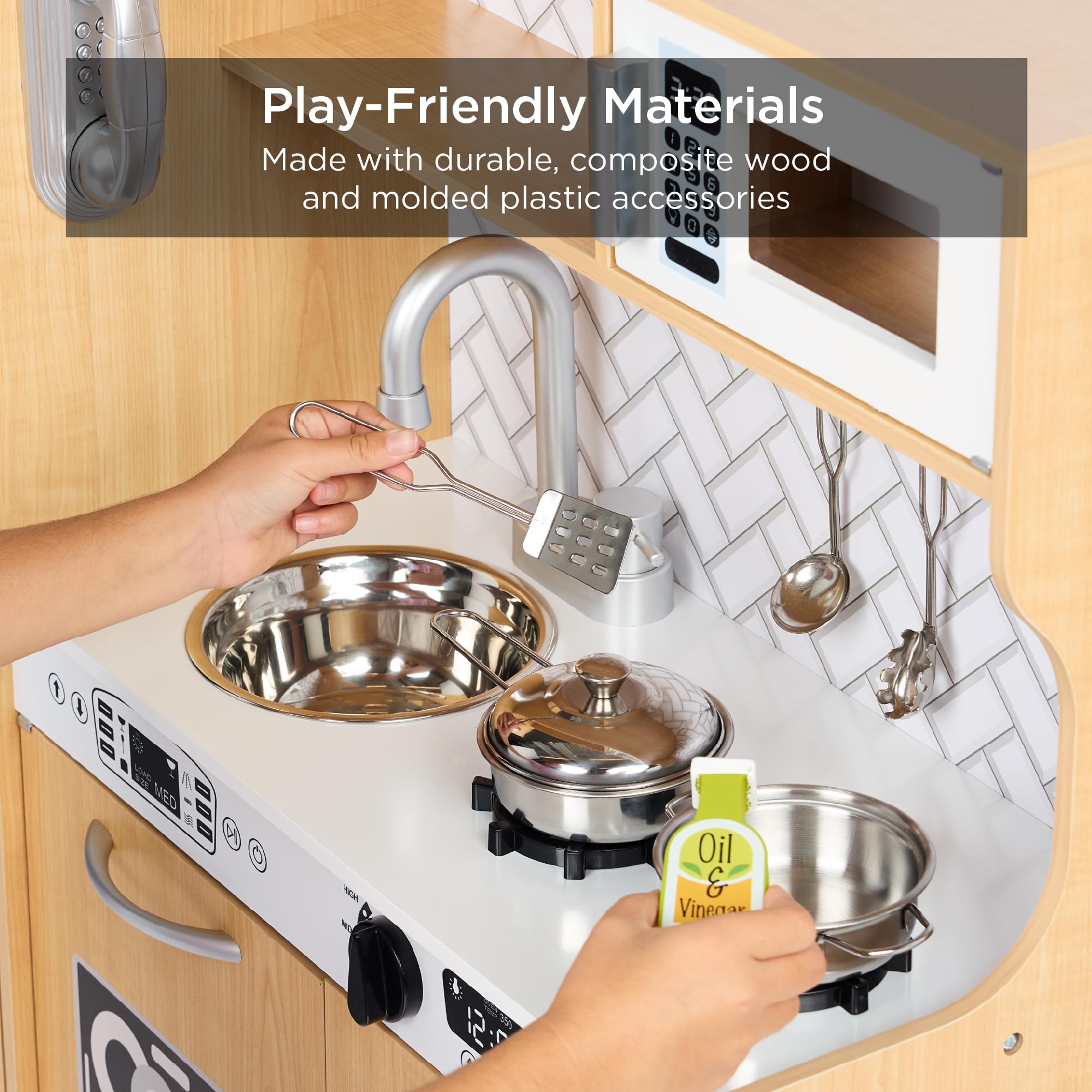 Foto 4 pulgar | Juego De Simulación De Madera Toy Kitchen Best Choice Products Con Accesorios - Venta Internacional.