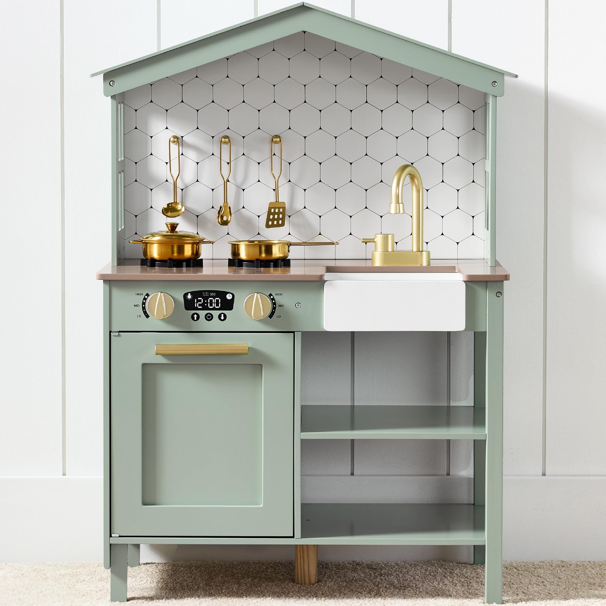 Foto 2 pulgar | Casa De Campo Play Kitchen Best Choice Products Con Almacenamiento De Juguetes - Venta Internacional.