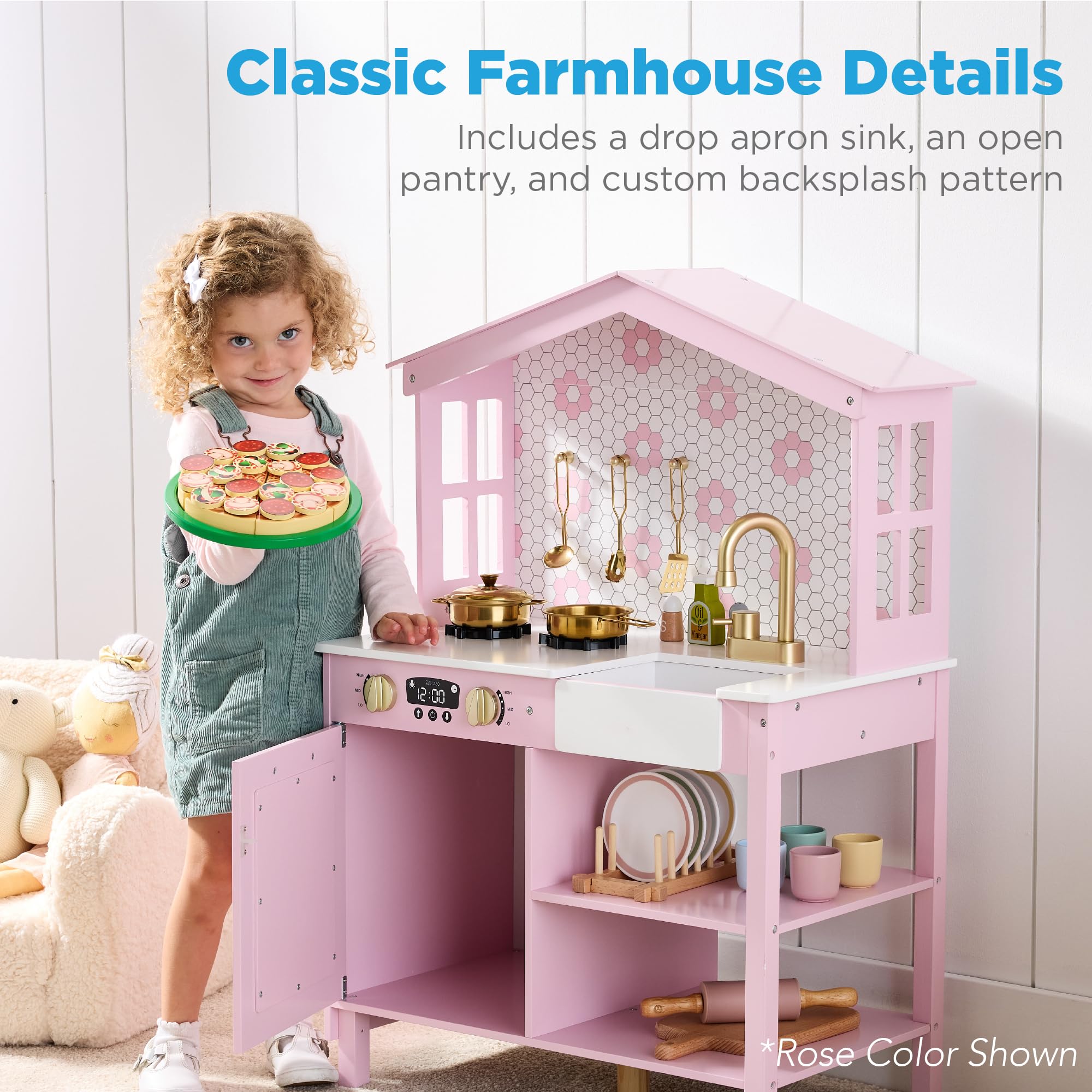 Foto 3 pulgar | Casa De Campo Play Kitchen Best Choice Products Con Almacenamiento De Juguetes - Venta Internacional.