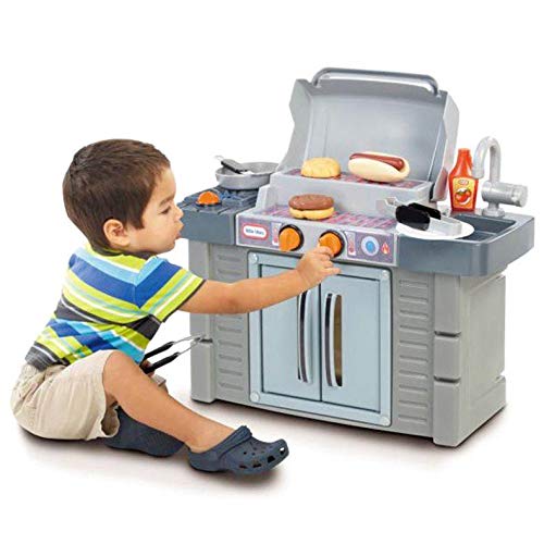 Foto 7 pulgar | Parrilla De Barbacoa Toy Little Tikes Cook 'n Grow, Gris, Para Niños - Venta Internacional.