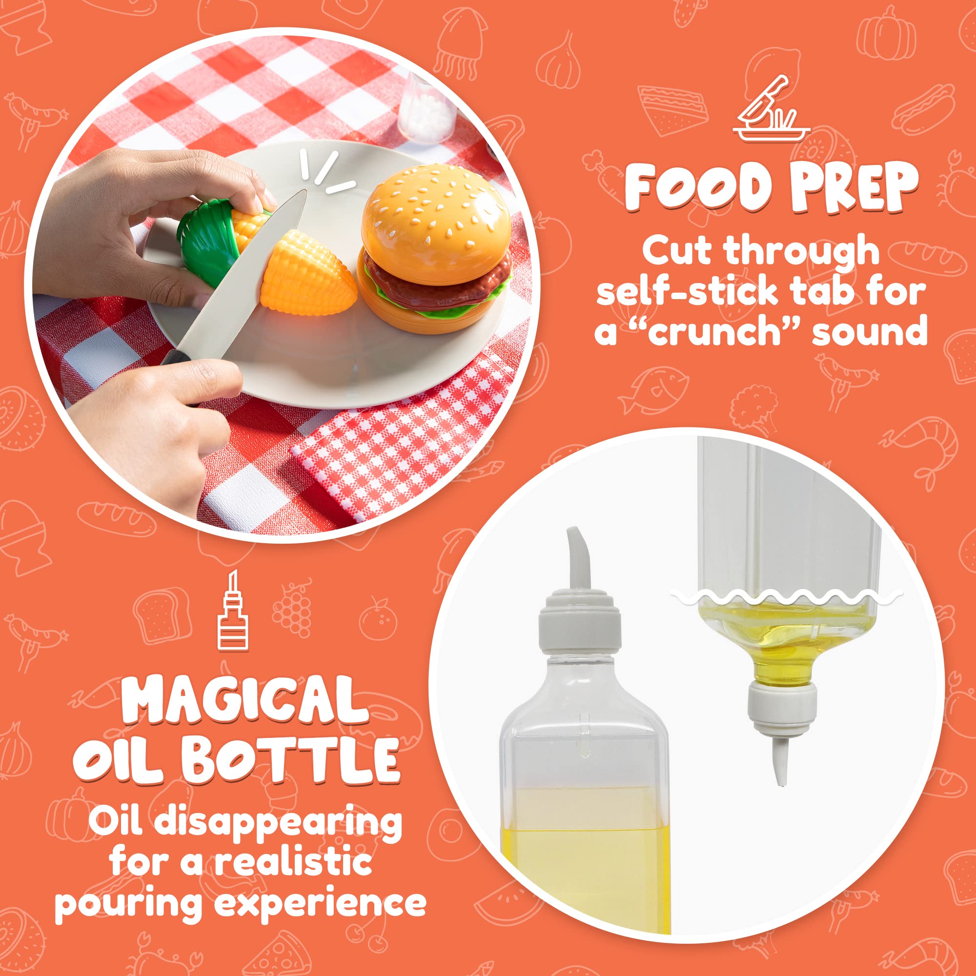 Foto 4 pulgar | Juego de Juguetes de Cocina Joyin Little Chef Play Kids Bbq Grill 34 Unidades - Venta Internacional