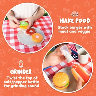 Foto 4 | Juego de Juguetes de Cocina Joyin Little Chef Play Kids Bbq Grill 34 Unidades - Venta Internacional