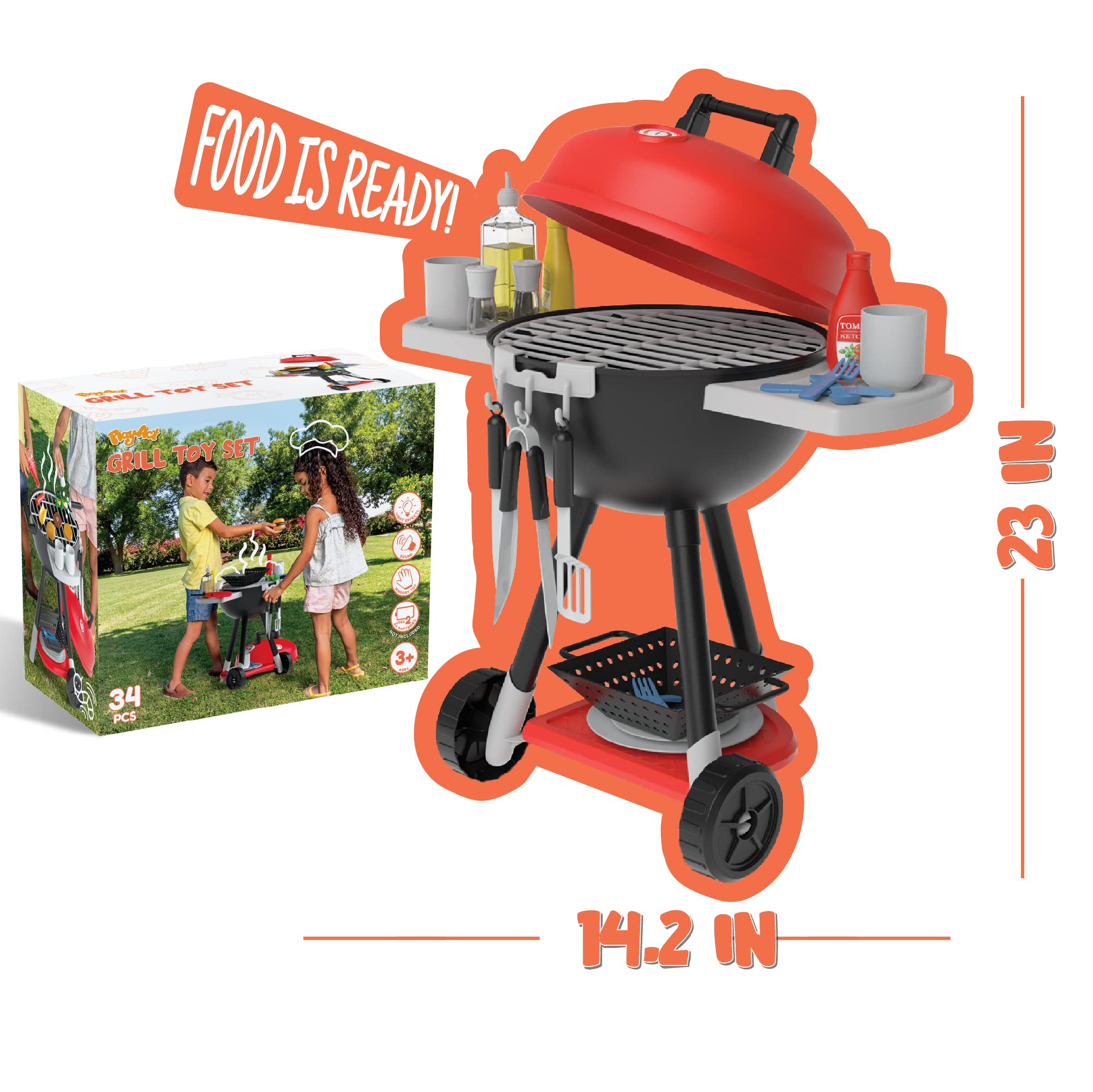 Foto 8 pulgar | Juego de Juguetes de Cocina Joyin Little Chef Play Kids Bbq Grill 34 Unidades - Venta Internacional