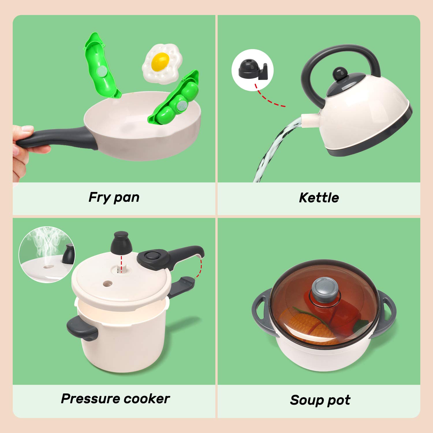 Foto 4 | Juguete de Cocina Cute Stone con Utensilios para Niños - Venta Internacional