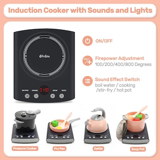 Foto 3 | Juego de Accesorios de Cocina Cute Stone con Placa de Cocina 37 Piezas para Niños - Venta Internacional
