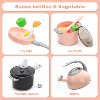 Foto 4 | Juego de Accesorios de Cocina Cute Stone con Placa de Cocina 37 Piezas para Niños - Venta Internacional