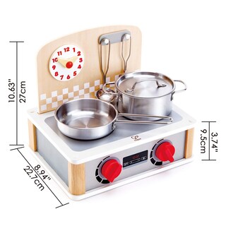 Foto 4 | Juego de Cocina Y Parrilla Con Forma De Madera 2 En 2 Simulacro De Juego De Rol Para Niños - Venta Internacional