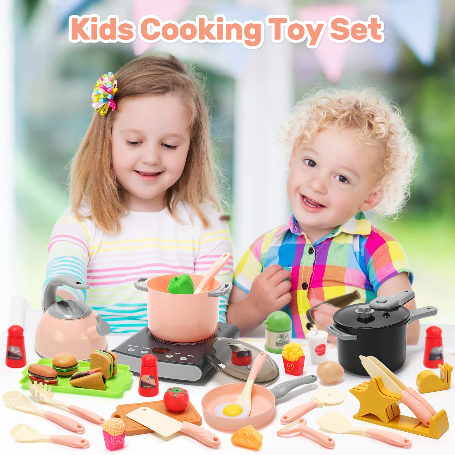 Foto 3 pulgar | Juego De Accesorios De Cocina Play Cute Stone Kids Con Placa De Cocina, 37 Piezas - Venta Internacional.