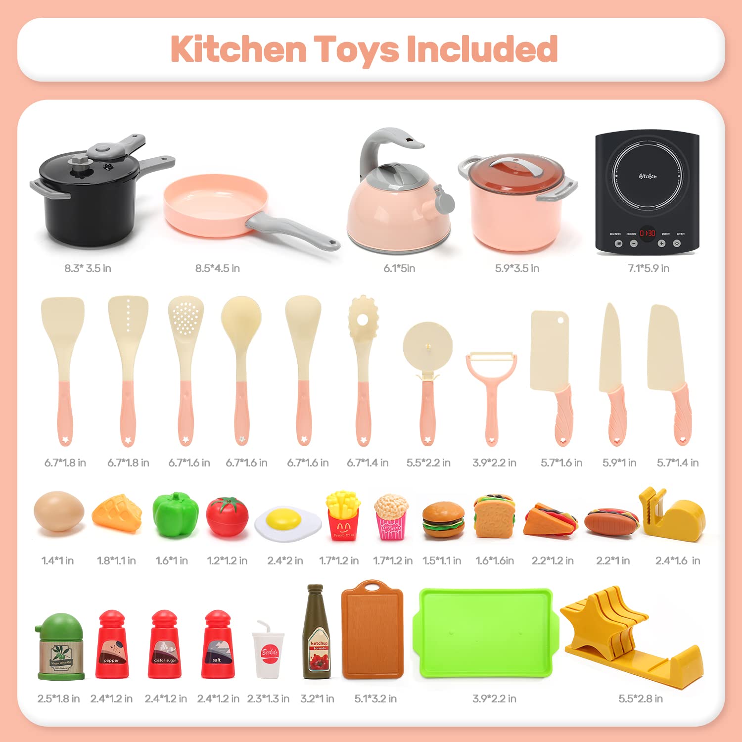 Foto 7 pulgar | Juego De Accesorios De Cocina Play Cute Stone Kids Con Placa De Cocina, 37 Piezas - Venta Internacional.