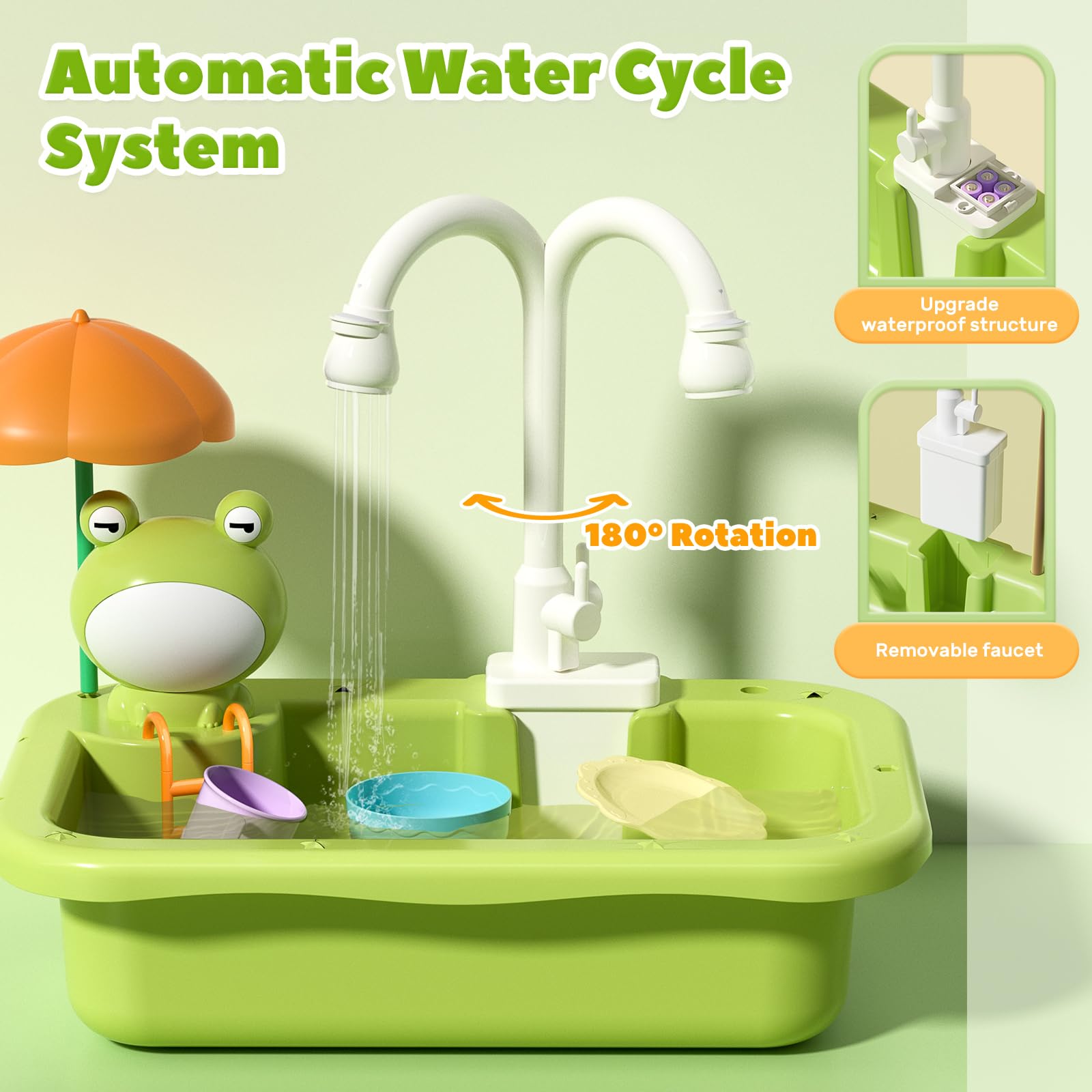 Foto 4 pulgar | Juguetes De Cocina Con Grifo En Forma De Piedra Para Jugar, Con Agua Corriente - Venta Internacional.