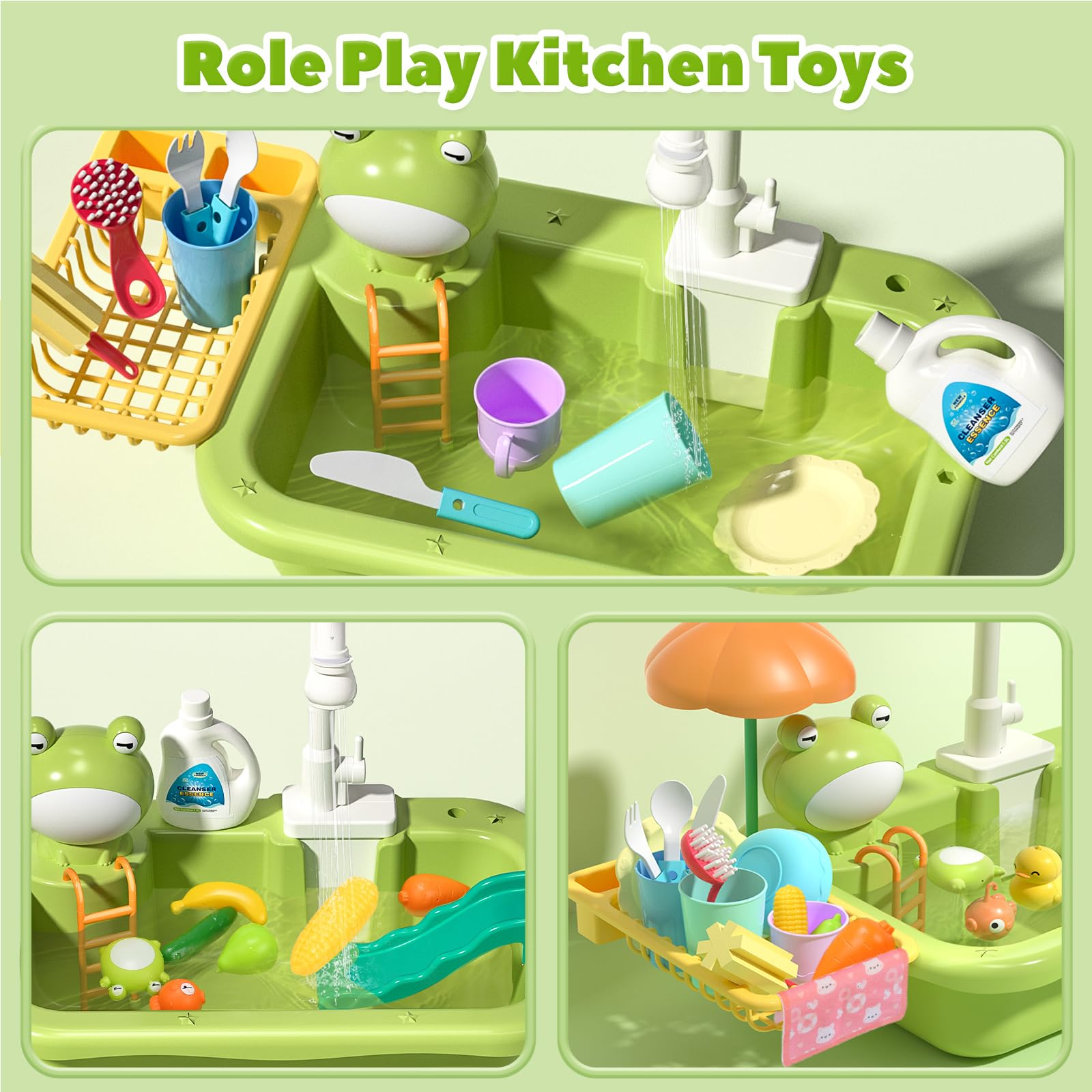 Foto 5 pulgar | Juguetes De Cocina Con Grifo En Forma De Piedra Para Jugar, Con Agua Corriente - Venta Internacional.
