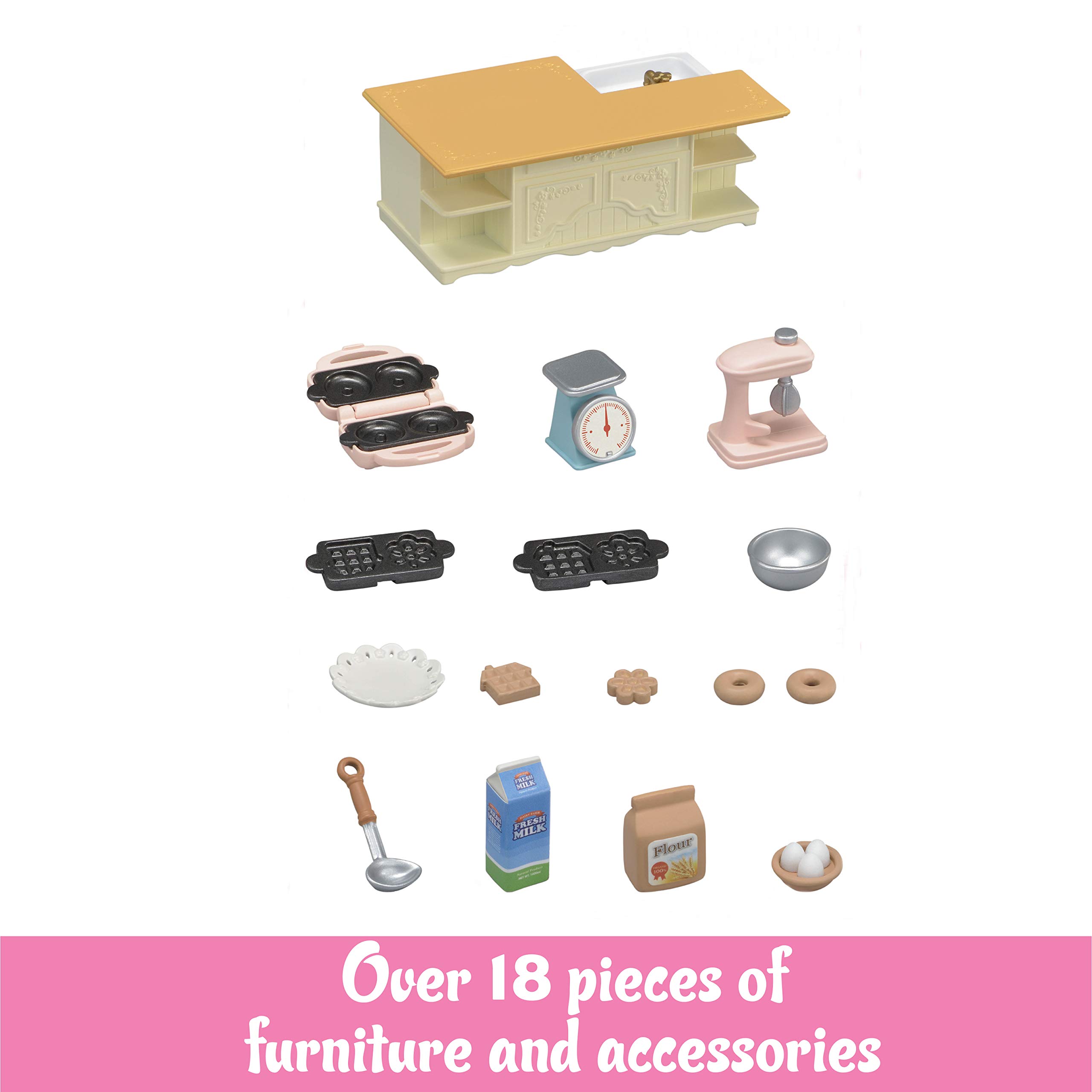 Foto 3 pulgar | Juego De Muebles Toy Dollhouse Calico Critters Kitchen Island - Venta Internacional.