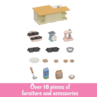 Foto 2 | Juego De Muebles Toy Dollhouse Calico Critters Kitchen Island - Venta Internacional.