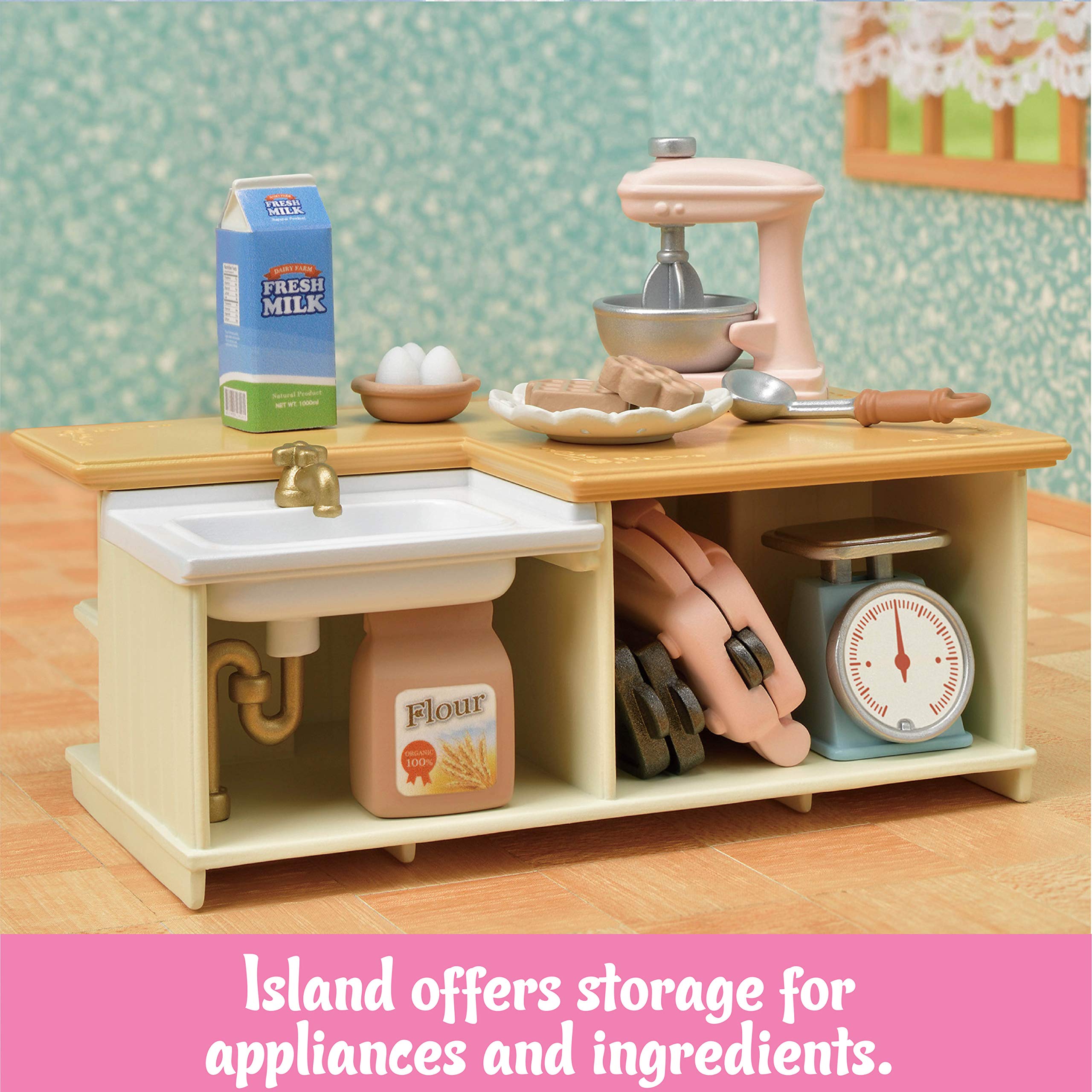 Foto 5 pulgar | Juego De Muebles Toy Dollhouse Calico Critters Kitchen Island - Venta Internacional.