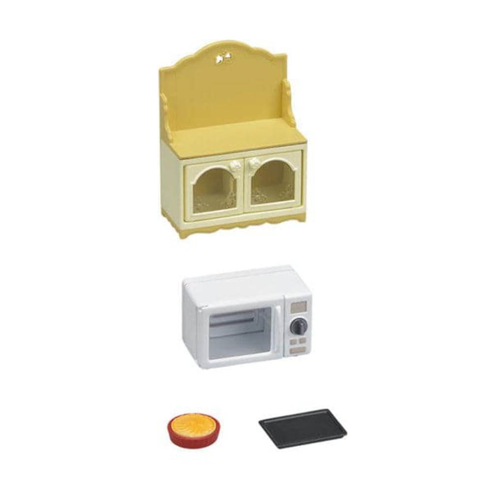Foto 1 | Set De Muebles Para Casas De Muñecas Calico Critters, Armario Para Microondas - Venta Internacional.