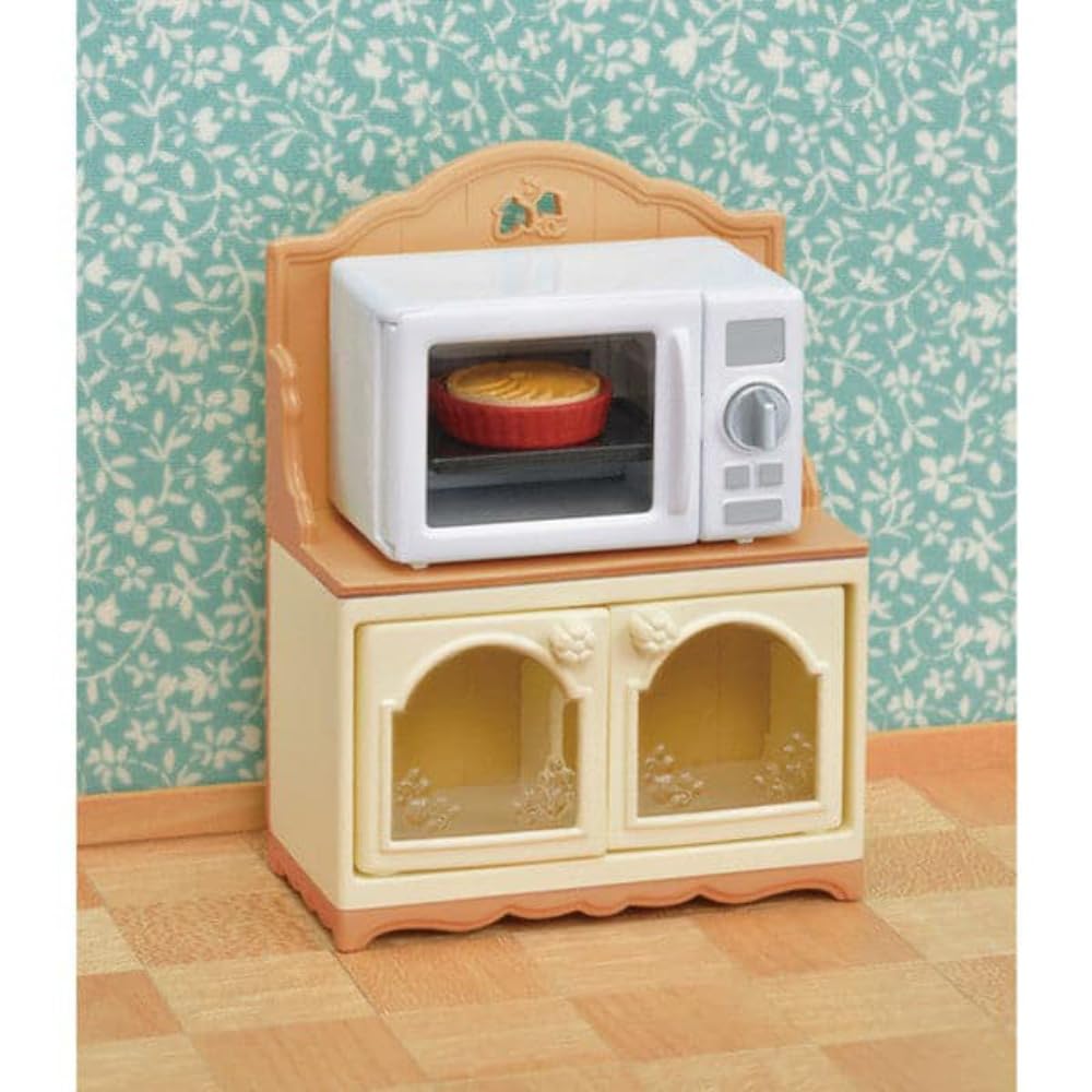 Foto 4 pulgar | Set De Muebles Para Casas De Muñecas Calico Critters, Armario Para Microondas - Venta Internacional.