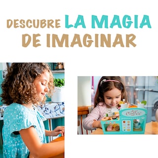 Foto 7 | Juego De Cafetería De Madera Para Preparar Y Servir Café, Te, Alimentos Y Pastelitos. Cafetera Cocinita Para Niña.