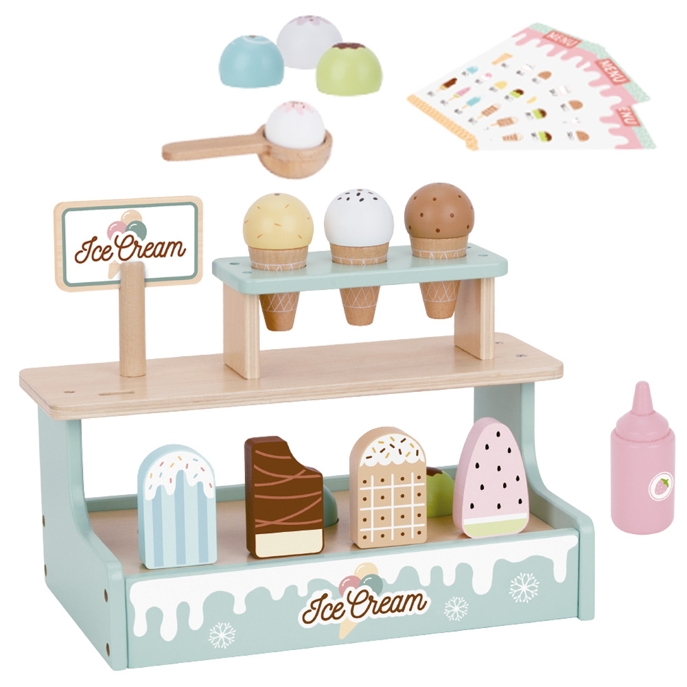 Foto 2 pulgar | Juego De Helados Con Accesorios De Madera. Juguete De Paletas Y Helados Para Niños Y Niñas Mágicamente