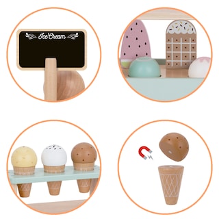 Foto 4 | Juego De Helados Con Accesorios De Madera. Juguete De Paletas Y Helados Para Niños Y Niñas Mágicamente