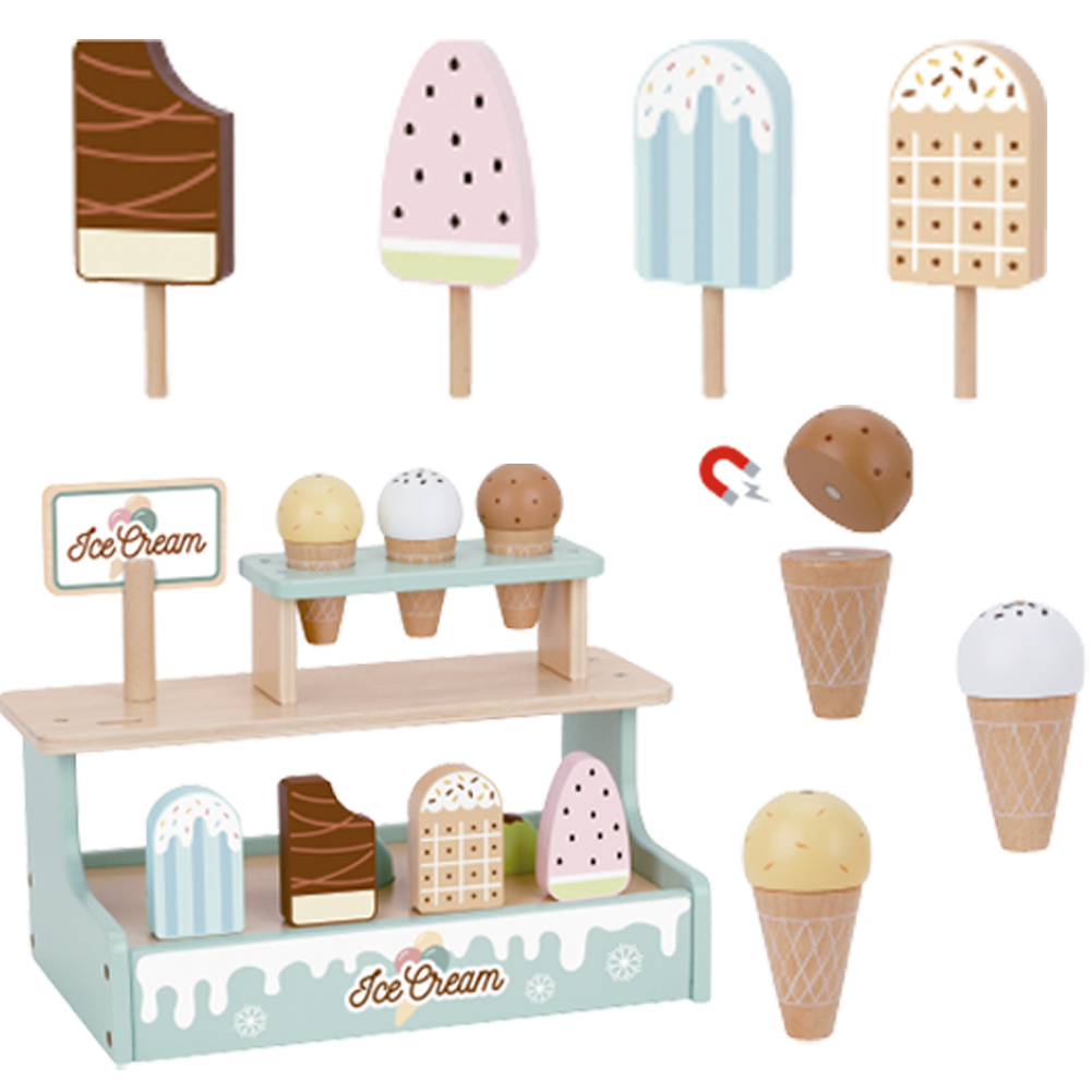 Foto 8 pulgar | Juego De Helados Con Accesorios De Madera. Juguete De Paletas Y Helados Para Niños Y Niñas Mágicamente