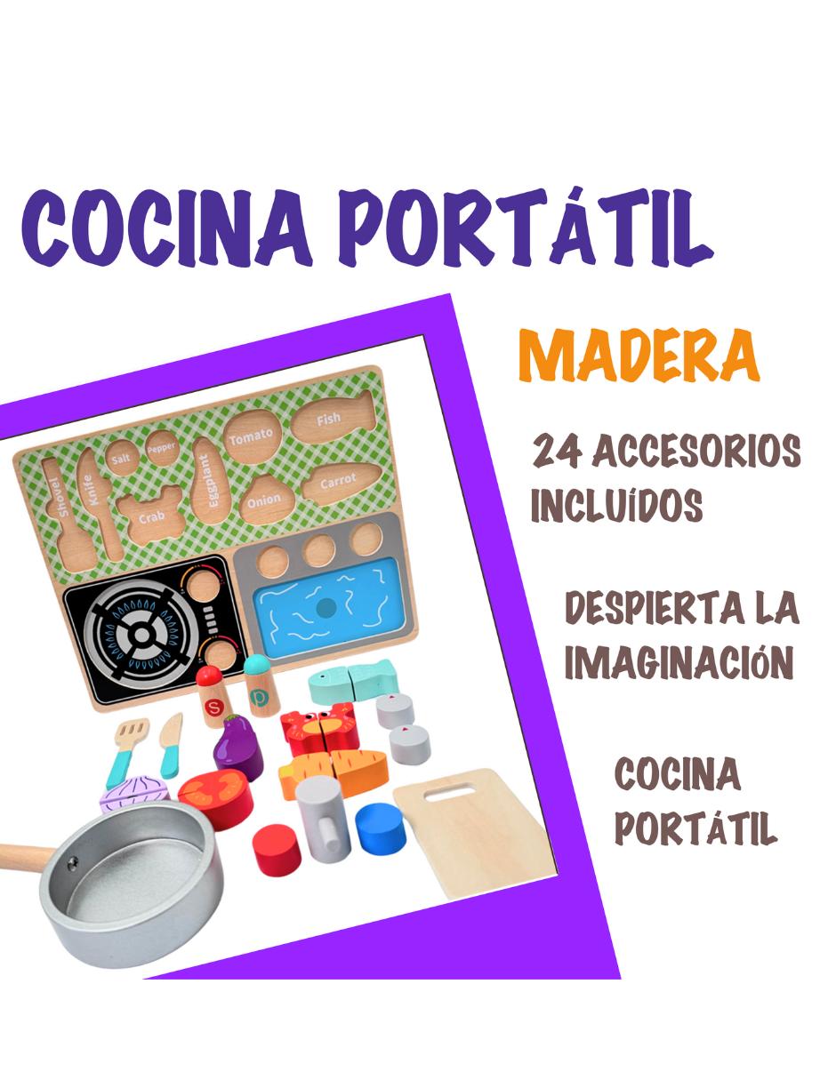 Foto 5 pulgar | Paquete Con 2 Juguetes Didácticos Picnic Y Cocina De Madera Para Niñas Mágicamente