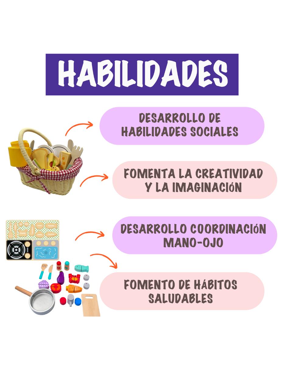 Foto 8 pulgar | Paquete Con 2 Juguetes Didácticos Picnic Y Cocina De Madera Para Niñas Mágicamente