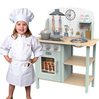 Foto 3 | Cocina De Madera Infantil Para Niñas. Incluye: Cocina, Palas, Sartén, Olla Con Tapa, Tarja, Salero Y 1 Pimentero