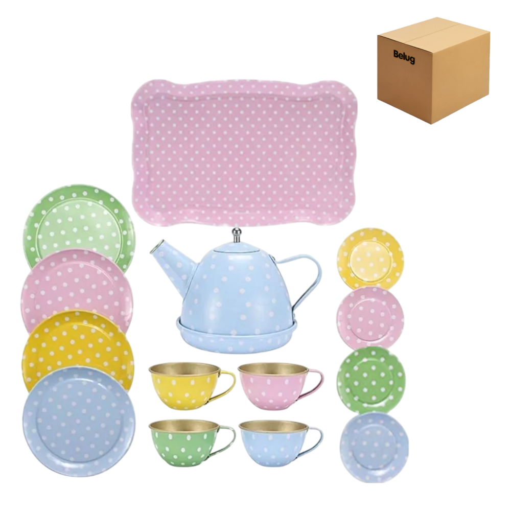 Foto 2 pulgar | Juego De Fiesta De Té Para Niñas Diseño Puntos, Belug Multicolor