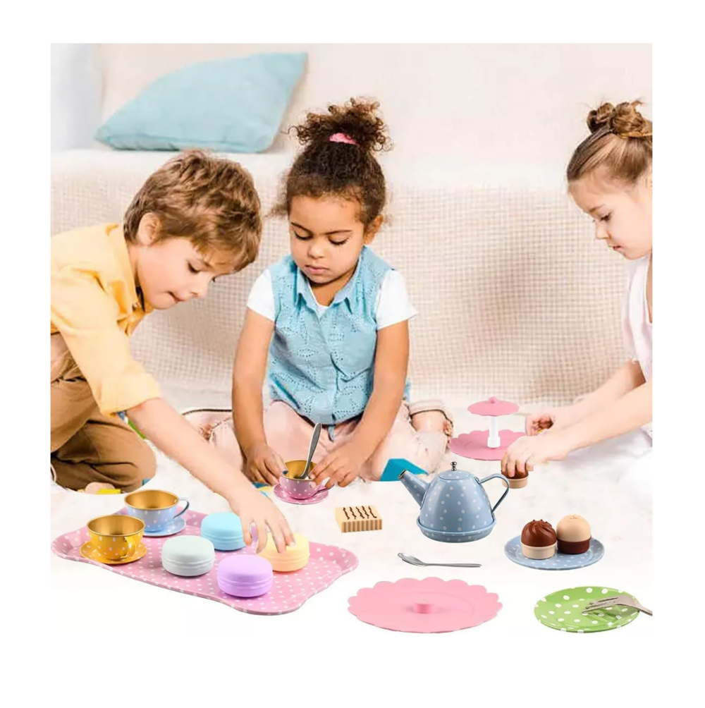 Foto 4 pulgar | Juego De Fiesta De Té Para Niñas Diseño Puntos, Belug Multicolor