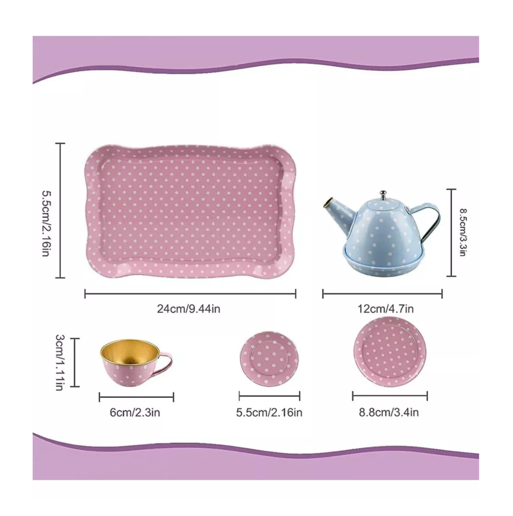 Foto 4 | Juego De Fiesta De Té Para Niñas Diseño Puntos, Belug Multicolor