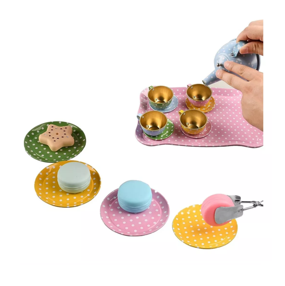 Foto 6 pulgar | Juego De Fiesta De Té Para Niñas Diseño Puntos, Belug Multicolor