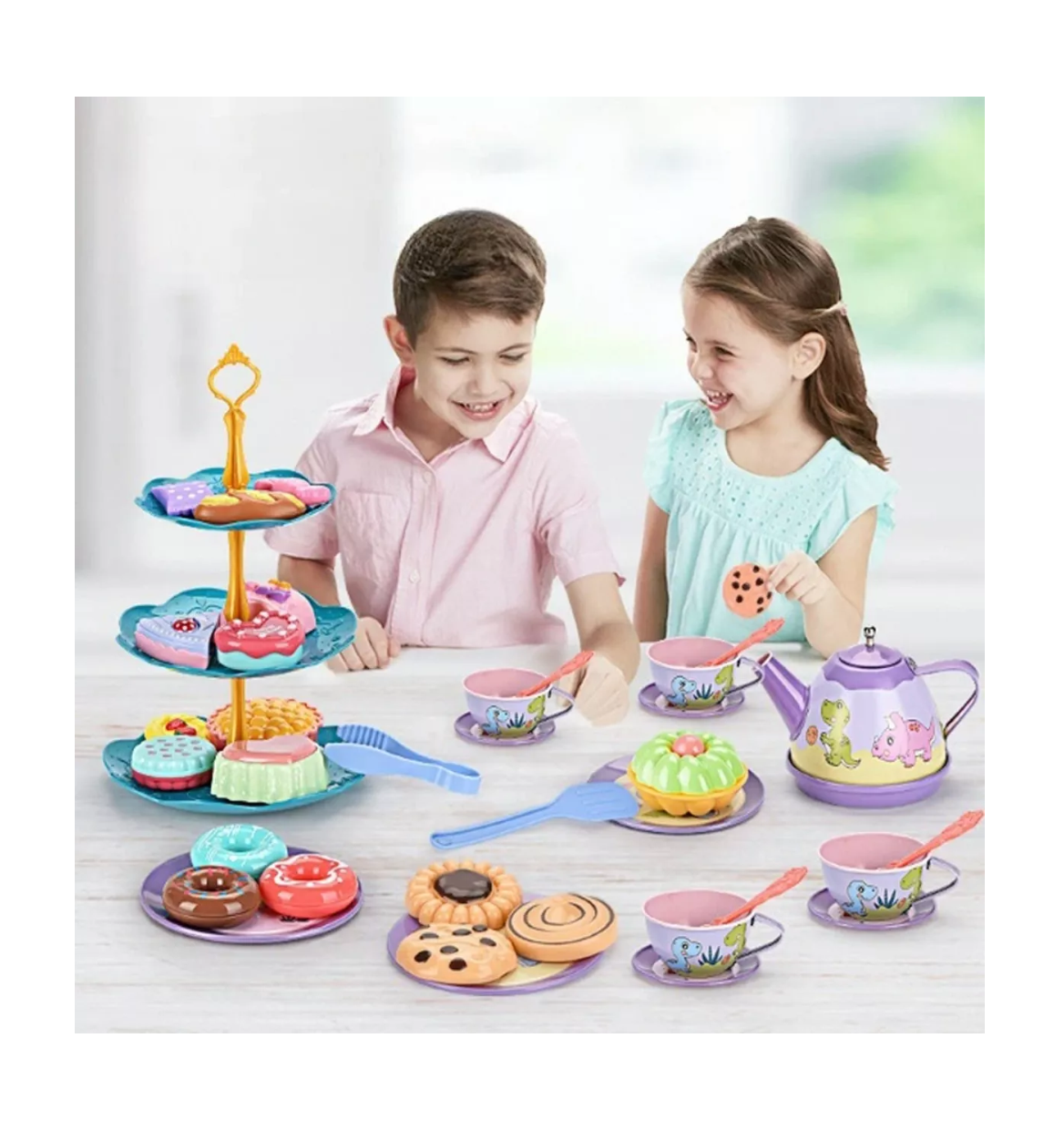 Foto 5 | Juguete De Cocina Juego De Té Para Niños Con Pastel De Jugue Fantasy Unicornio