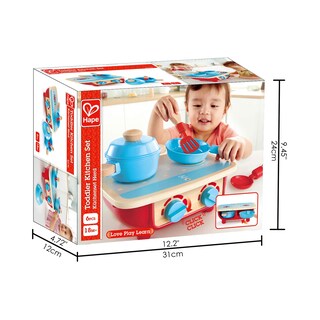 Foto 6 | Juego De Cocina Hape De Madera Para Niños Pequeños De 6 Piezas Con Estufa De Juguete Y Sartén - Venta Internacional.