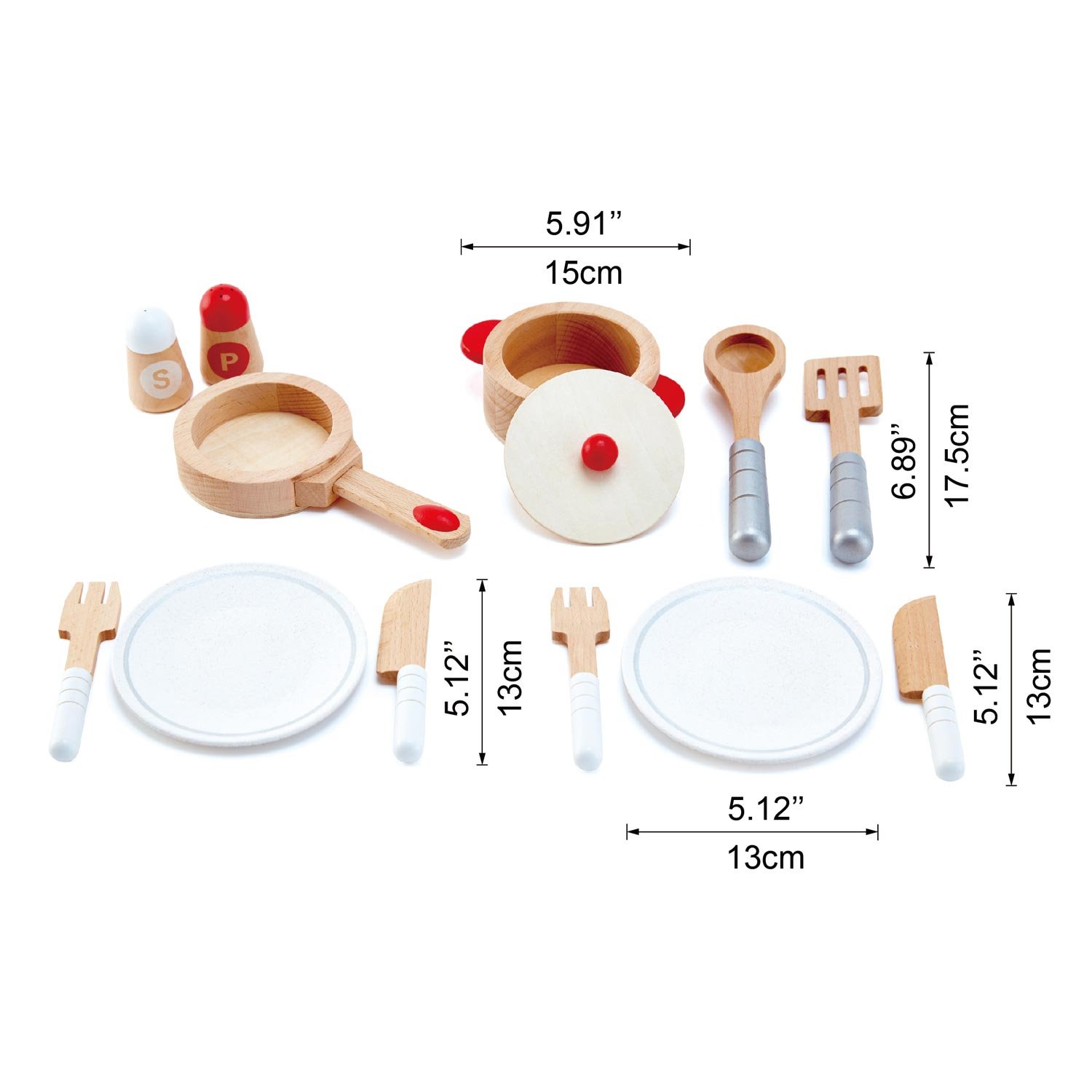 Foto 3 pulgar | Juego De Cocina Y Servicio Con Forma De Juego De 13 Piezas De Madera Con Acceso. - Venta Internacional.
