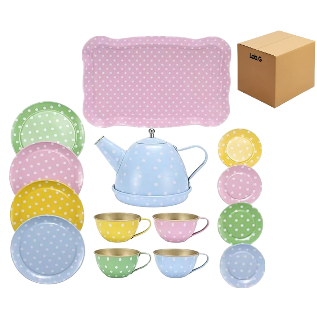 Foto 1 | Juego De Fiesta De Té Lab.g Para Niñas Diseño Puntos Multicolor
