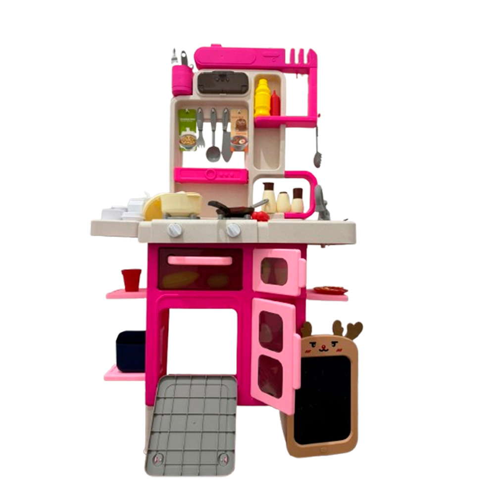 Foto 2 pulgar | Cocinita Infantil De Juguete Rosa Con Accesorios Estufa, Horno Y Fregadero