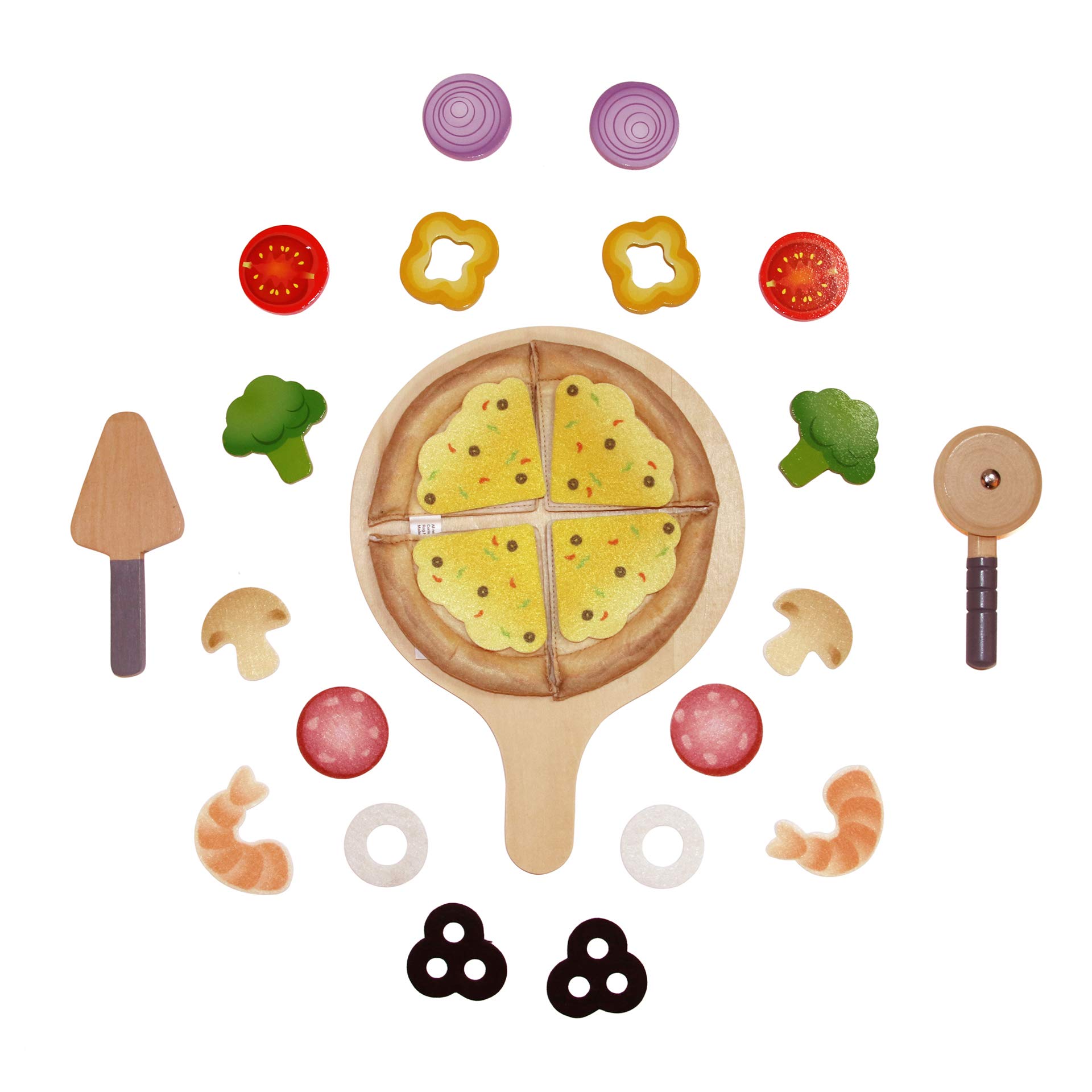 Foto 4 | Set De Juego Para Pizza Hape Perfect Pizza De Madera, 29 Unidades, Niños Mayores De 3 Años - Venta Internacional.