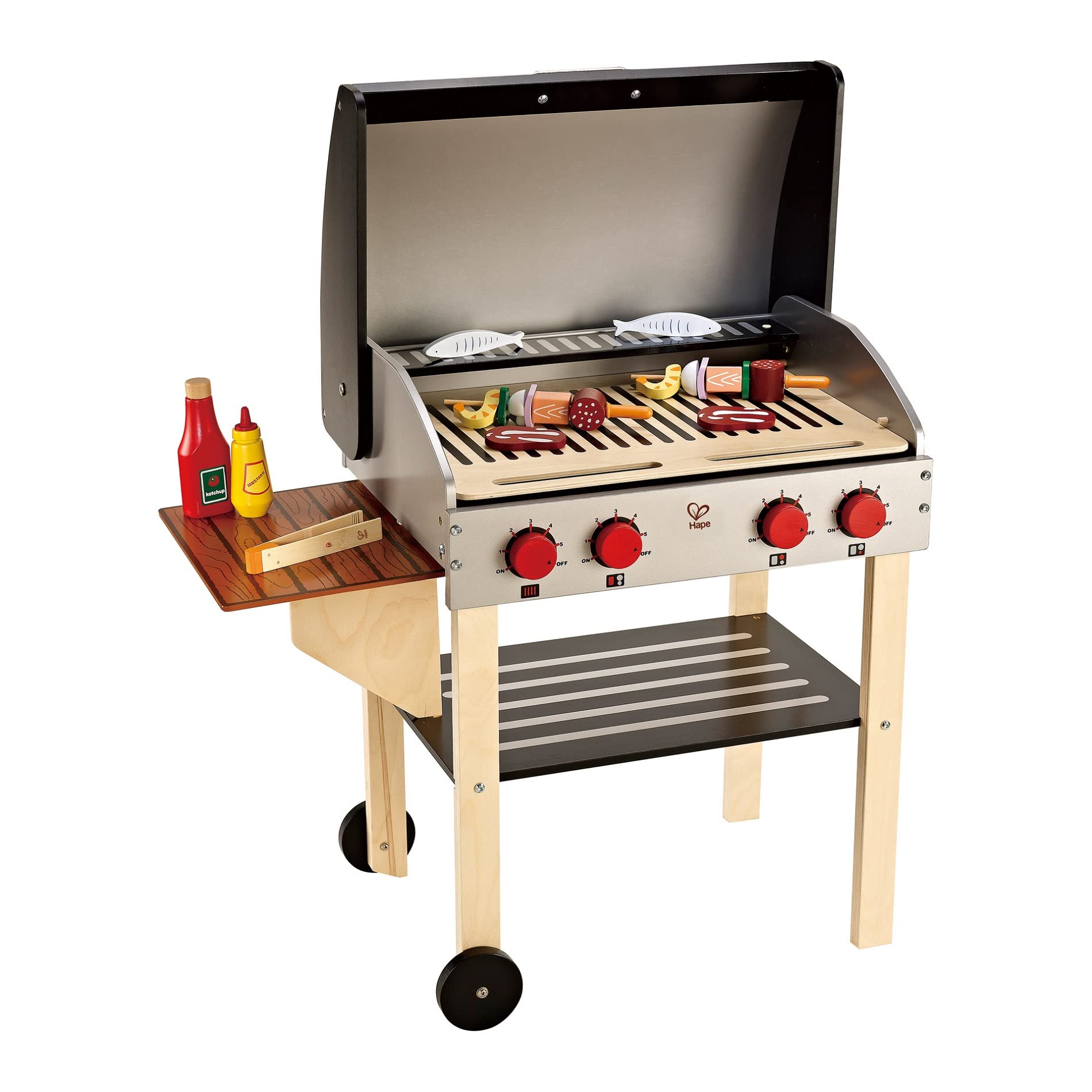 Foto 2 pulgar | Set De Cocina Pretend Playset Hape Wooden Gourmet Grill Para Niños - Venta Internacional.