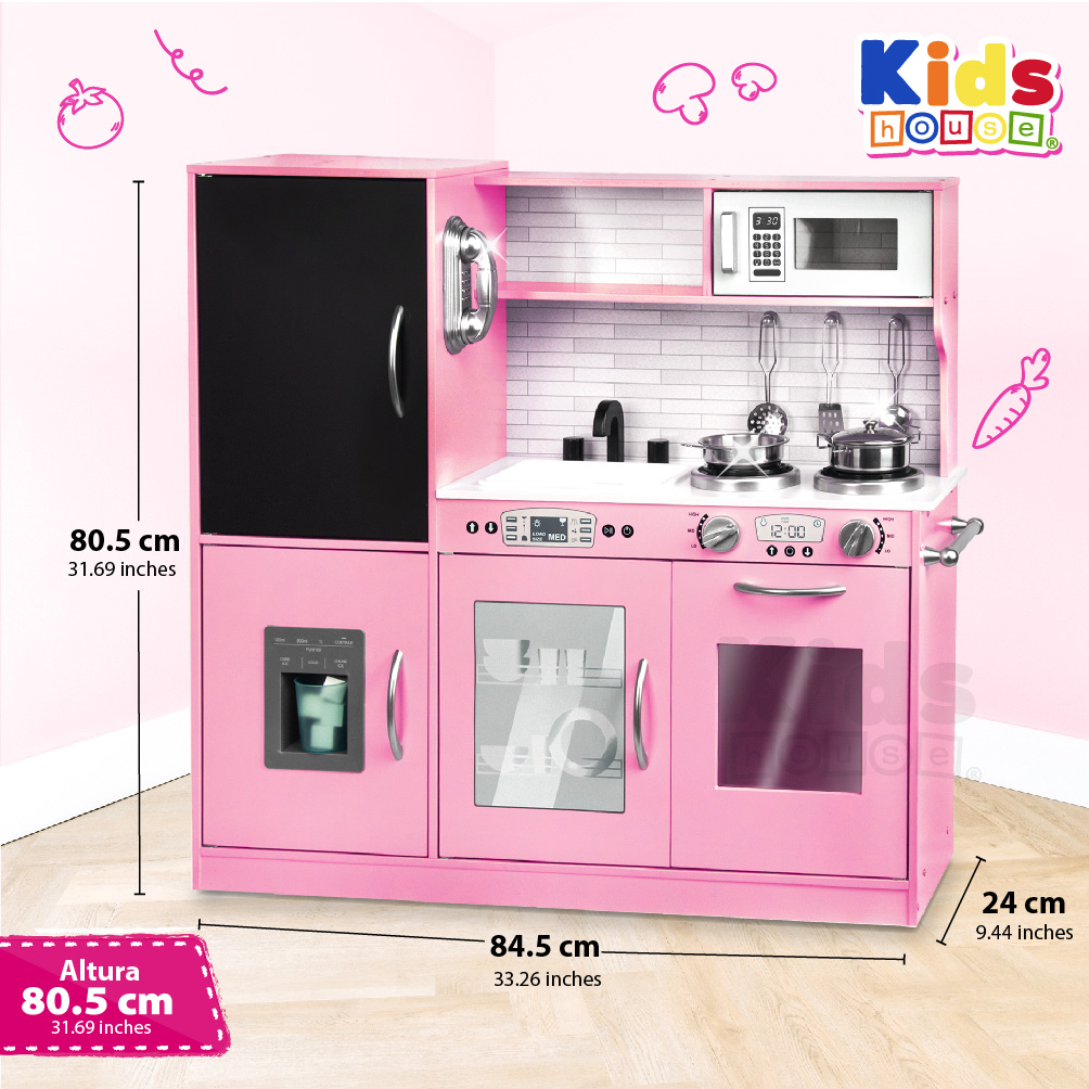 Foto 6 | Kids House Cocina Urban Pink Kitchen: Encantadora Cocina De Juguete De Maderapara Niñas, Fomenta La Creatividad