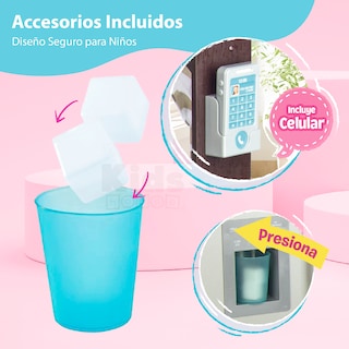 Foto 7 | Kids House Master Chef: Cocina De Juguete Para Niños, Modular Esquinada Con Microondas, Lavabo, Cortinas Elegantes