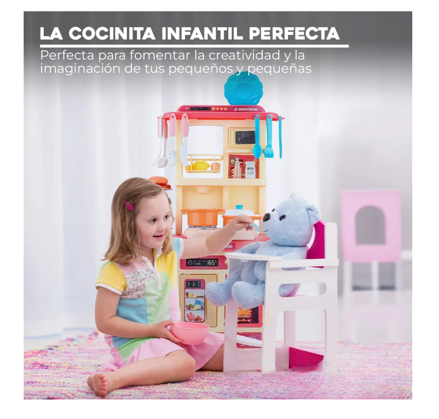 Foto 4 pulgar | Cocina Infantil Juguete Niños Con Luz Sonido + 53 Accesorios