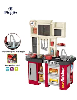 Foto 4 | Pingüe Role Play | Set A Escala De Cocina De Juguete Para Niños Y Niñas Con Luces Y Sonidos Y Más De 58 Piezas.