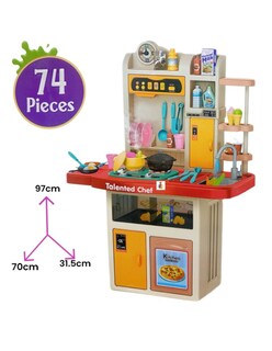 Foto 2 | Pingüe Role Play | Set A Escala De Cocina De Juguete Para Niños Y Niñas Con Luces Sonidos Y Más De 74 Piezas. Rojo