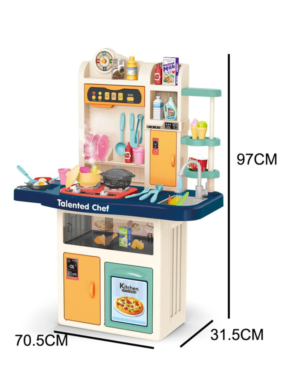 Foto 5 | Pingüe  Role Play | Set A Escala De Cocina De Juguete Para Niños Y Niñas Con Luces  Sonidos Y Más De 74 Piezas. |