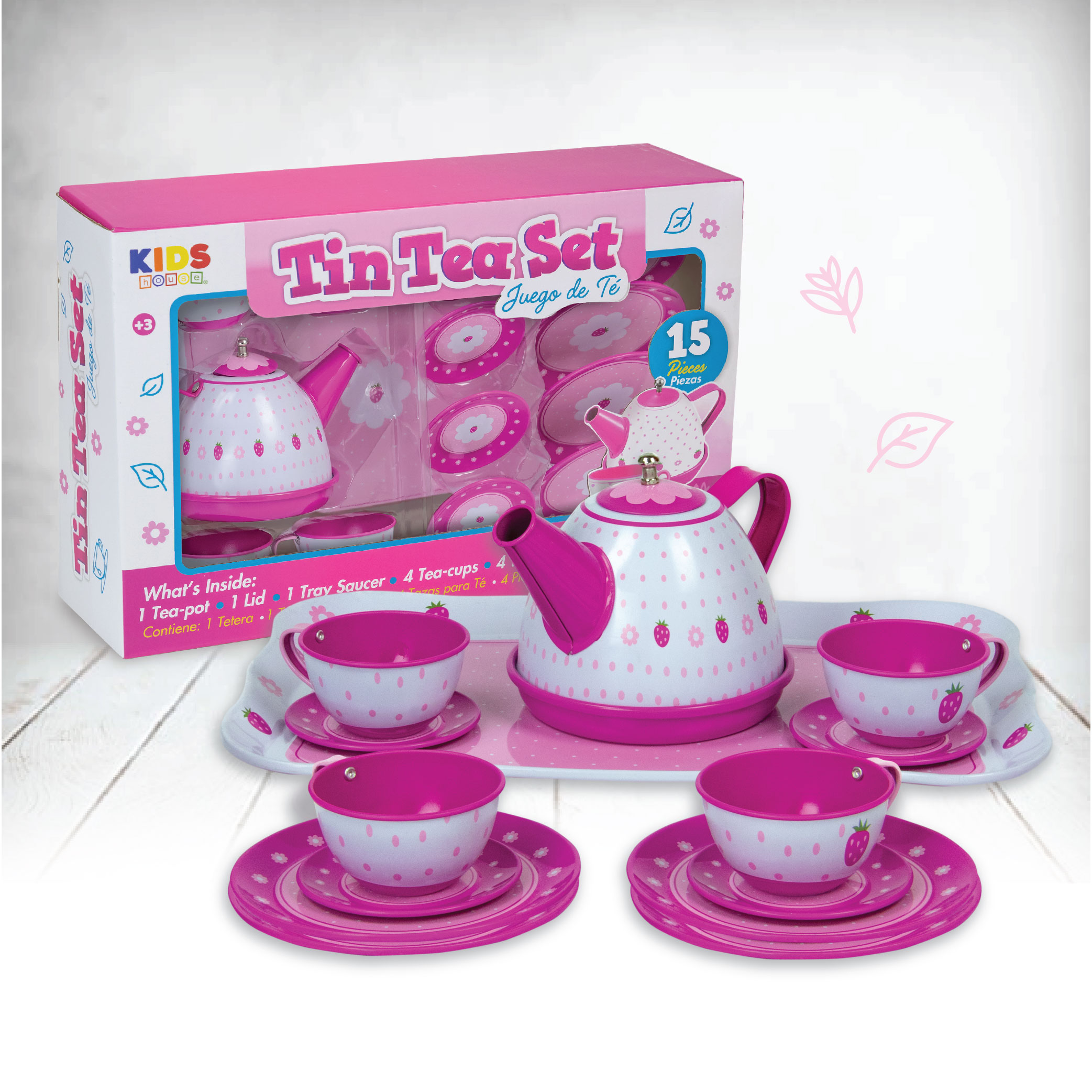 Foto 3 | Juego de Té Metálico Kids House con 15 Piezas para Niña