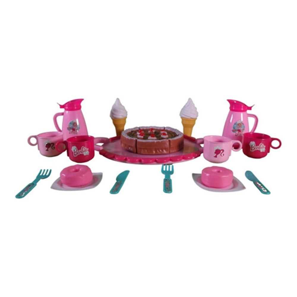 Set Juego de Té Infantil Generica color Rosa Juguete Pastel Tetera Utensilios