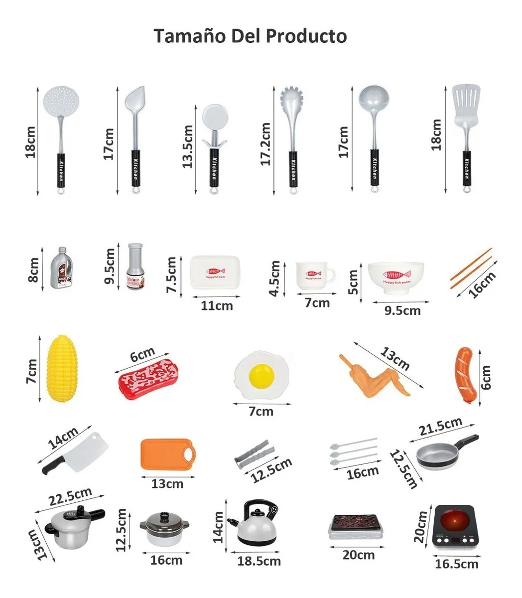 Foto 3 pulgar | Juguete Utensilios de Cocina Kitchen & Home 46 Piezas