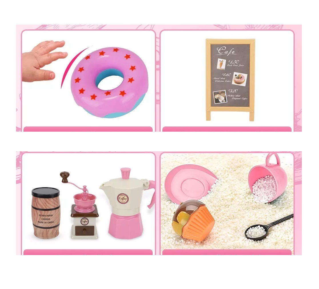 Foto 6 pulgar | Juguete De Postre Belug para Niña y Niño Juego Cocina De Té Cake 55 Pcs