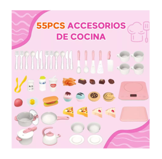 Foto 2 | Juguetes de Cocina para Niños Utensilios + Sonido 55 Piezas