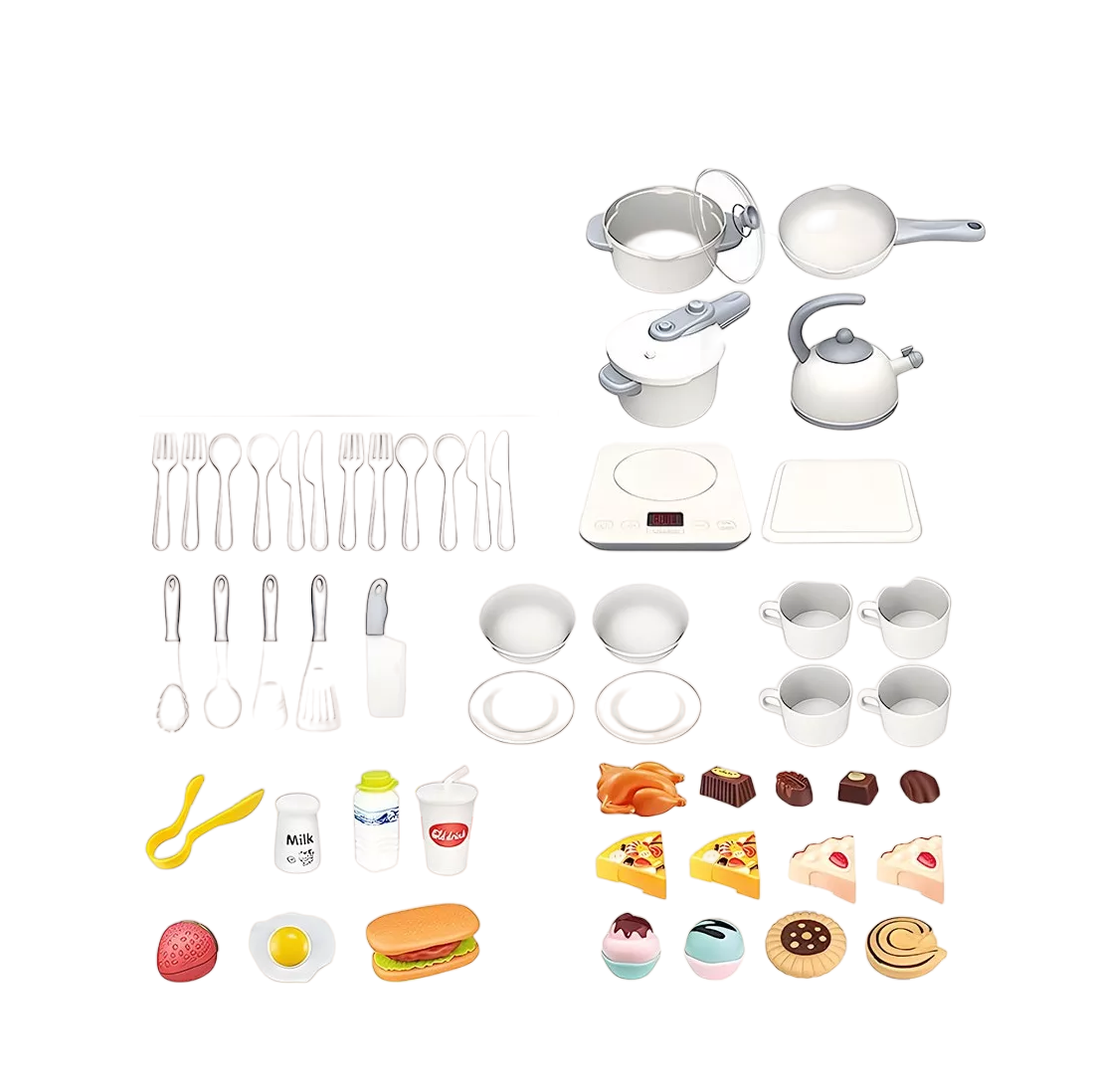 Set de Cocina para Niños + Utensilios con Sonido 55 Piezas